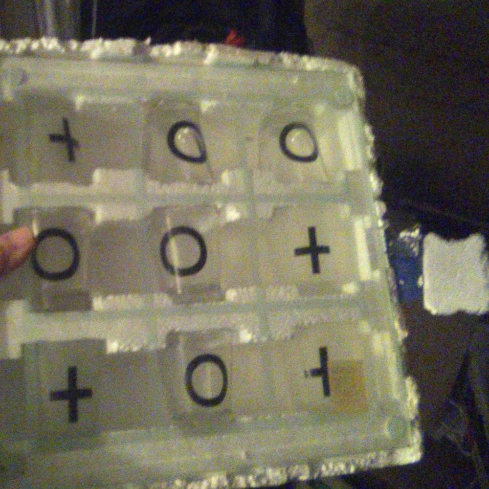 Tic tac toe shot glasses and glass bottom